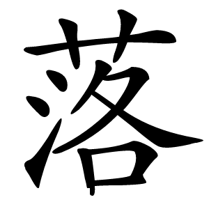 落怎么读