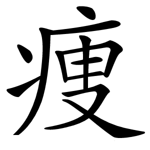 痩怎么读