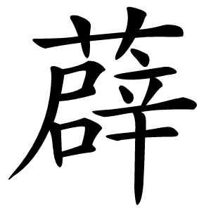 薜怎么读