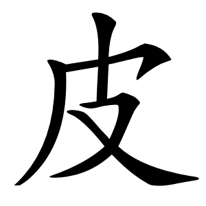 皮怎么读