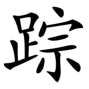 踪怎么读