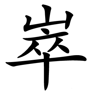 崒怎么读