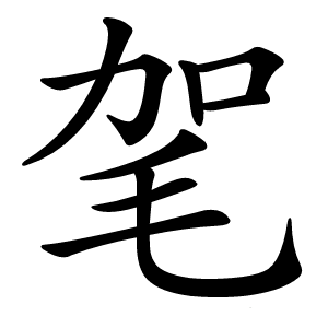 毠怎么读
