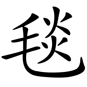 毯怎么读