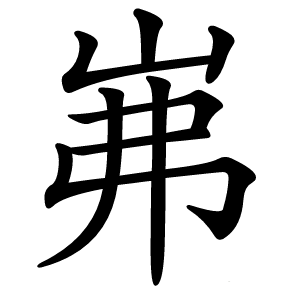 岪怎么读